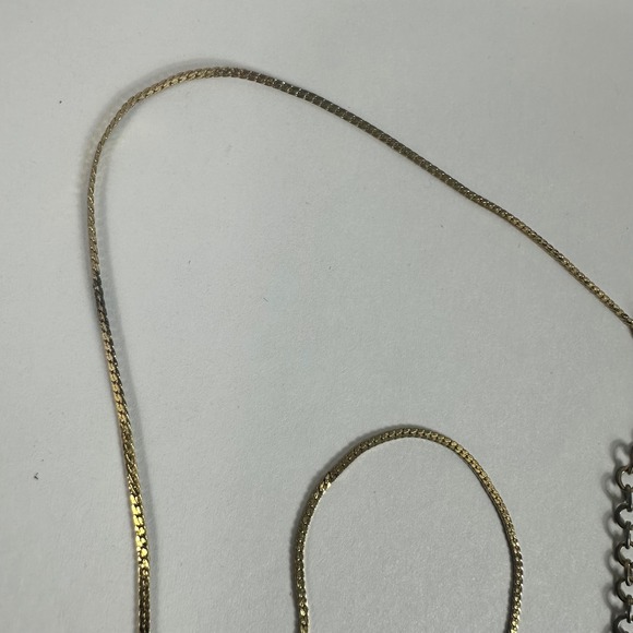 Vintage Christian Dior Necklace Gold Tone Pendant Logo Charm - Picture 5 of 11